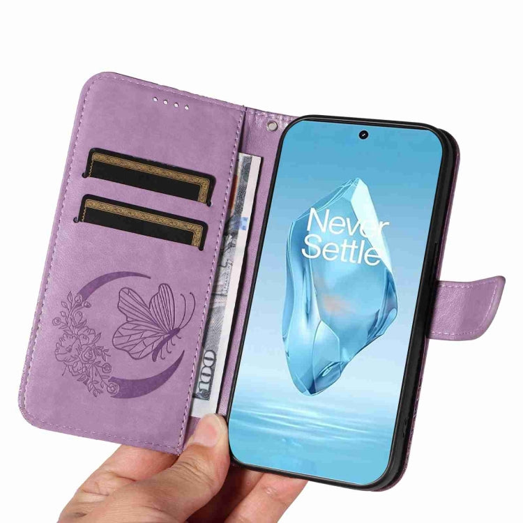 For OnePlus 12R Swallowtail Butterfly Embossed Leather Phone Case