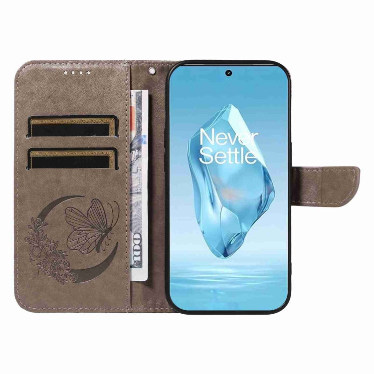 For OnePlus 12R Swallowtail Butterfly Embossed Leather Phone Case