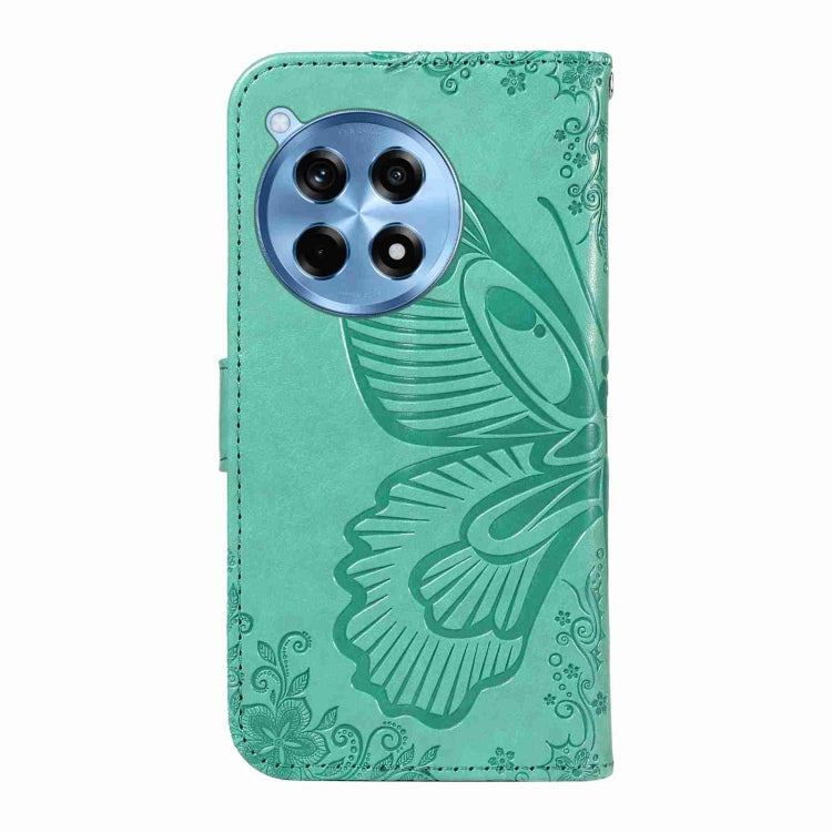 For OnePlus 12R Swallowtail Butterfly Embossed Leather Phone Case