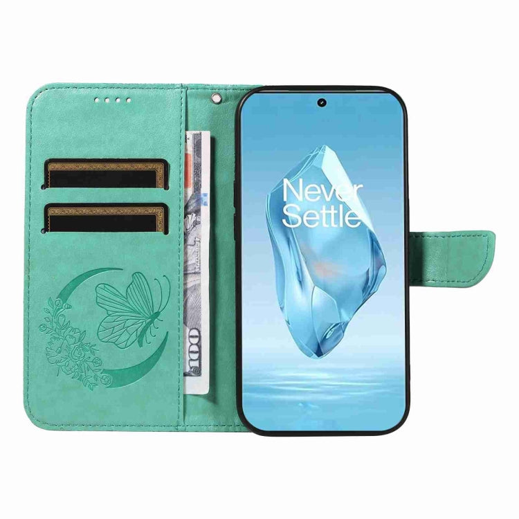 For OnePlus 12R Swallowtail Butterfly Embossed Leather Phone Case