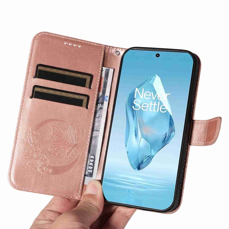 For OnePlus 12R Swallowtail Butterfly Embossed Leather Phone Case