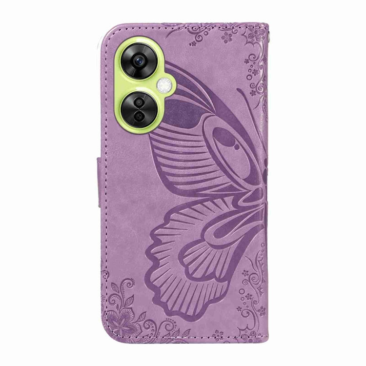 For OnePlus Nord CE 3 Lite Swallowtail Butterfly Embossed Leather Phone Case