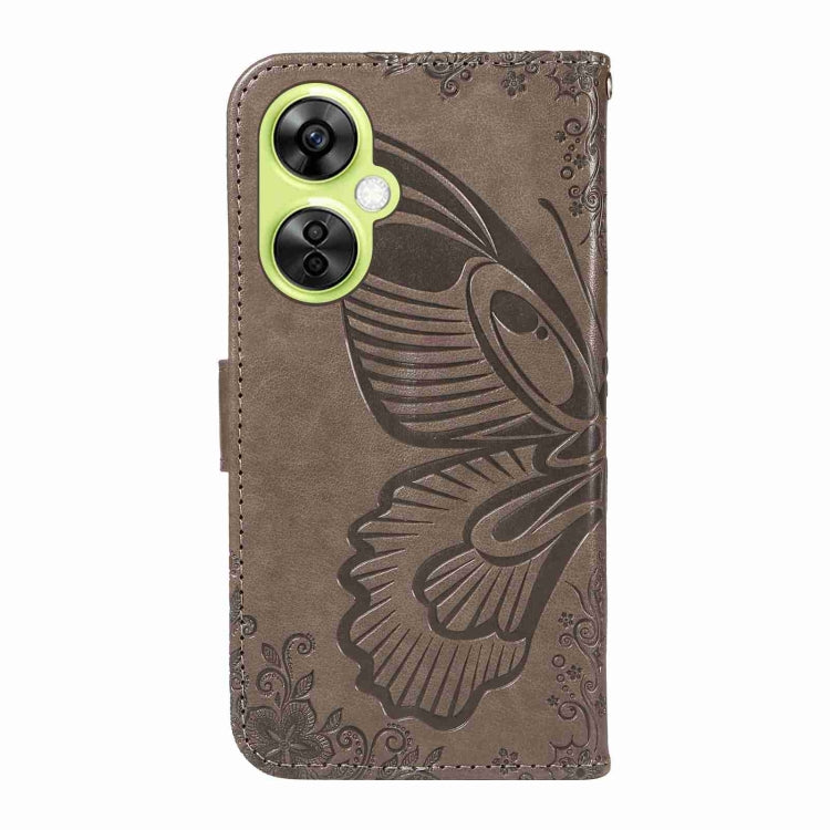 For OnePlus Nord CE 3 Lite Swallowtail Butterfly Embossed Leather Phone Case