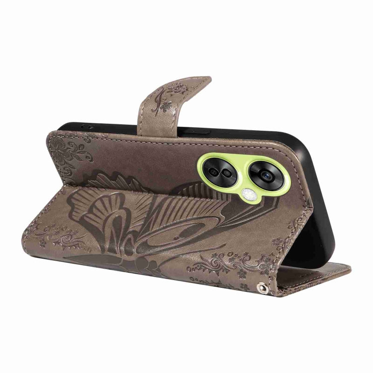 For OnePlus Nord CE 3 Lite Swallowtail Butterfly Embossed Leather Phone Case