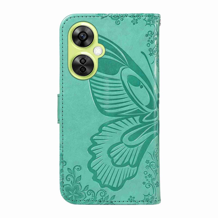 For OnePlus Nord CE 3 Lite Swallowtail Butterfly Embossed Leather Phone Case
