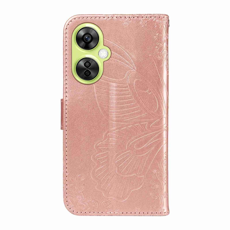 For OnePlus Nord CE 3 Lite Swallowtail Butterfly Embossed Leather Phone Case