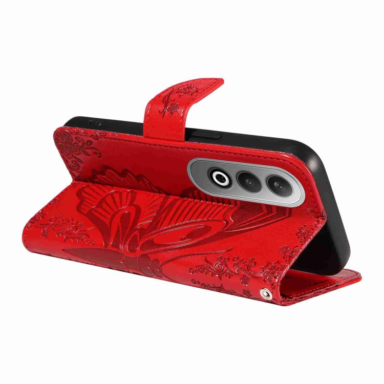 For OnePlus Nord CE4 Swallowtail Butterfly Embossed Leather Phone Case