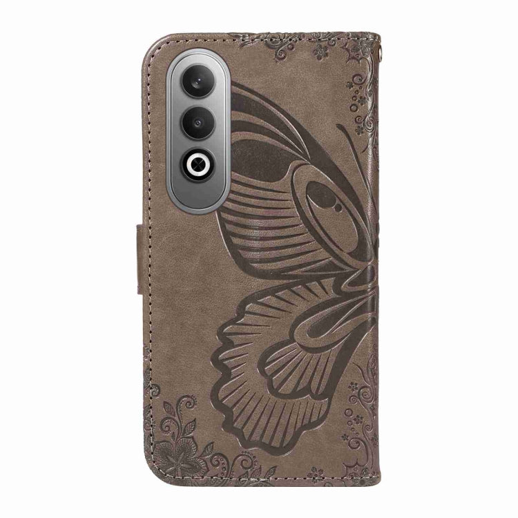 For OnePlus Nord CE4 Swallowtail Butterfly Embossed Leather Phone Case