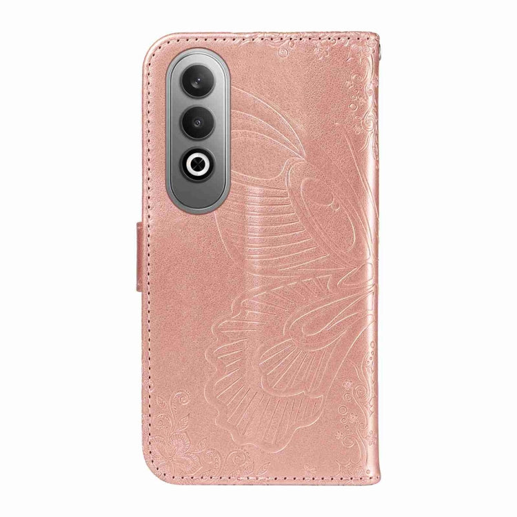 For OnePlus Nord CE4 Swallowtail Butterfly Embossed Leather Phone Case