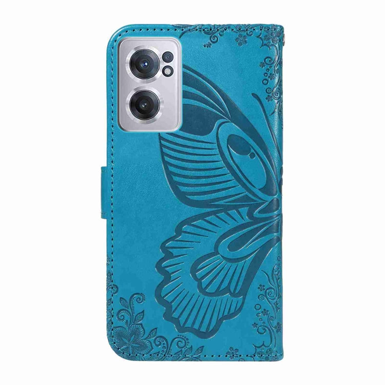 For OnePlus Nord CE 2 5G Swallowtail Butterfly Embossed Leather Phone Case