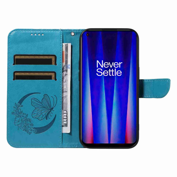 For OnePlus Nord CE 2 5G Swallowtail Butterfly Embossed Leather Phone Case