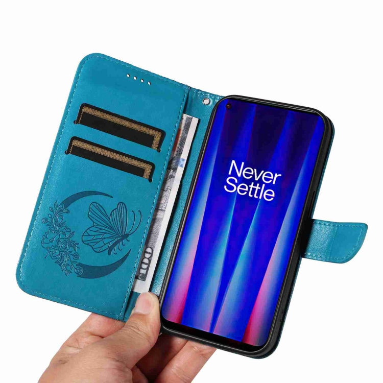 For OnePlus Nord CE 2 5G Swallowtail Butterfly Embossed Leather Phone Case