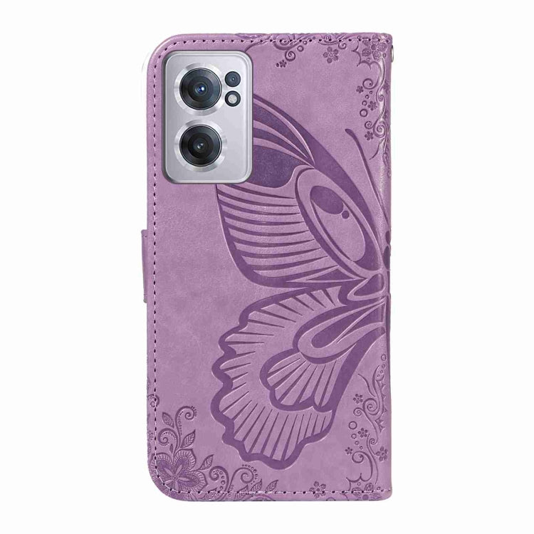 For OnePlus Nord CE 2 5G Swallowtail Butterfly Embossed Leather Phone Case