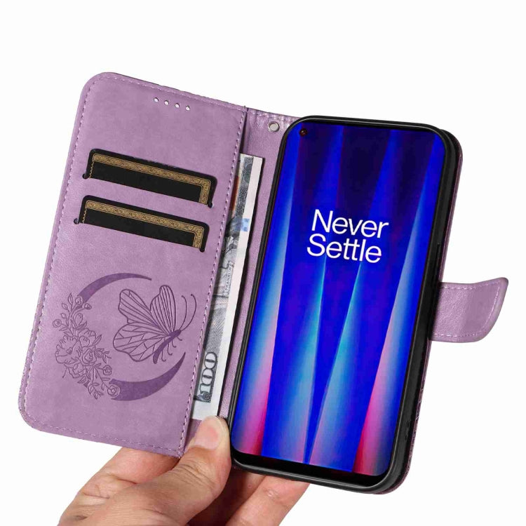 For OnePlus Nord CE 2 5G Swallowtail Butterfly Embossed Leather Phone Case