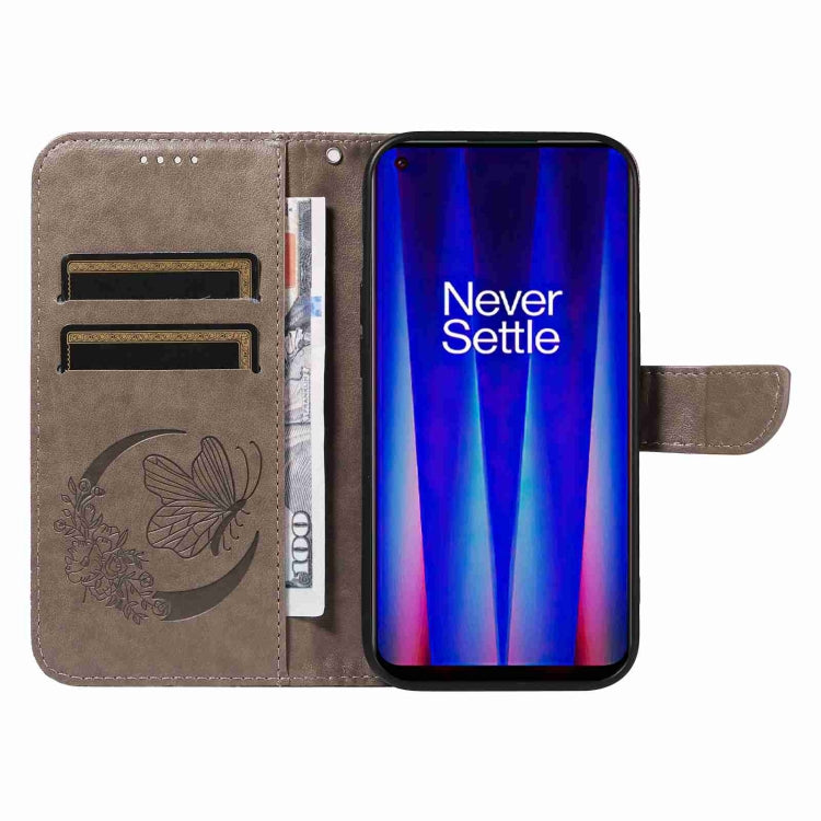 For OnePlus Nord CE 2 5G Swallowtail Butterfly Embossed Leather Phone Case