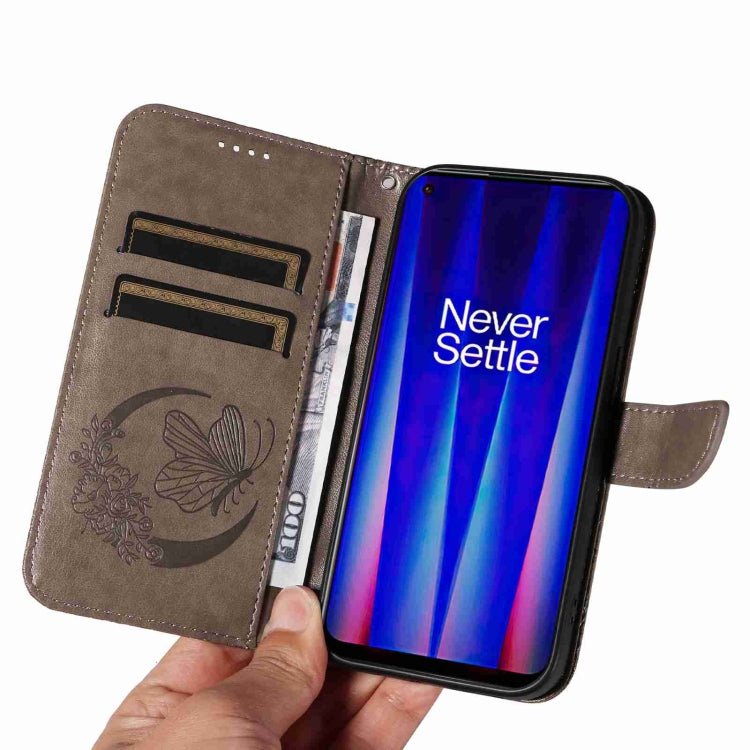 For OnePlus Nord CE 2 5G Swallowtail Butterfly Embossed Leather Phone Case
