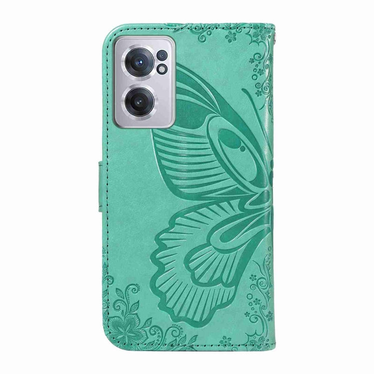 For OnePlus Nord CE 2 5G Swallowtail Butterfly Embossed Leather Phone Case