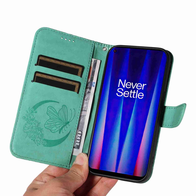 For OnePlus Nord CE 2 5G Swallowtail Butterfly Embossed Leather Phone Case