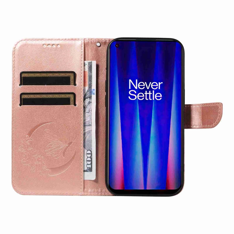 For OnePlus Nord CE 2 5G Swallowtail Butterfly Embossed Leather Phone Case