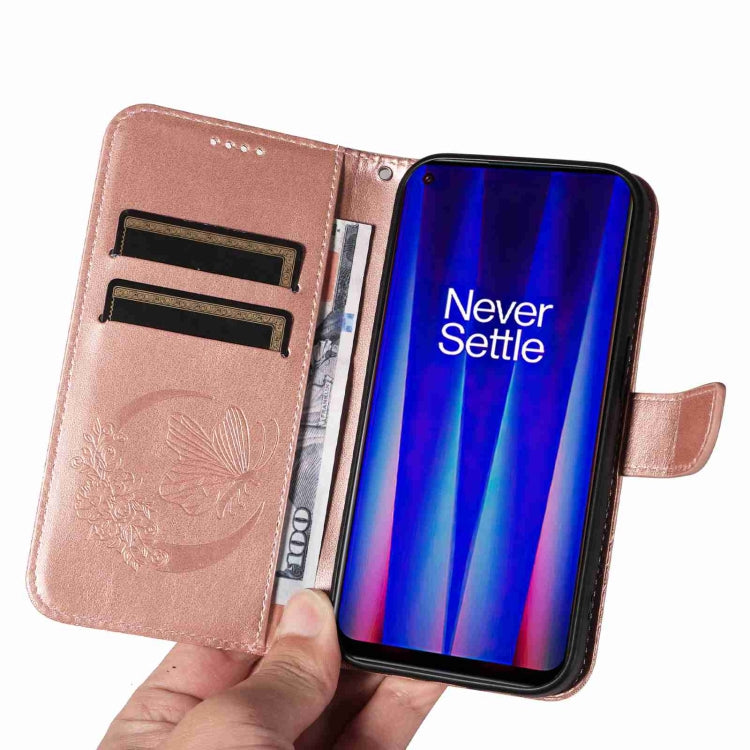 For OnePlus Nord CE 2 5G Swallowtail Butterfly Embossed Leather Phone Case