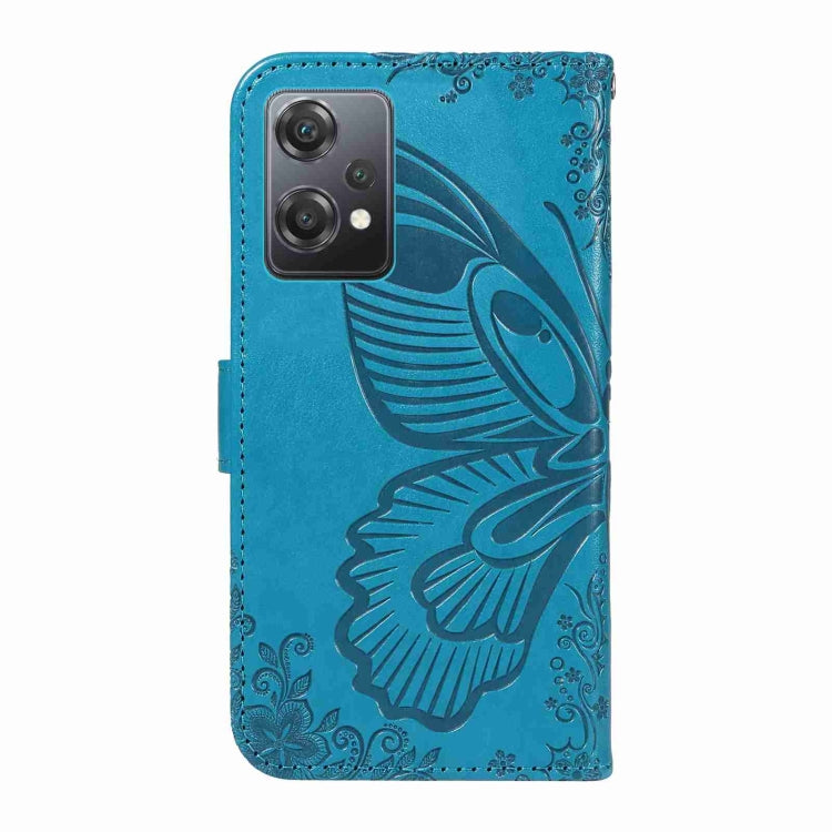 For OnePlus Nord CE 2 Lite / Realme 9 Pro Swallowtail Butterfly Embossed Leather Phone Case