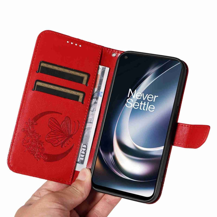 For OnePlus Nord CE 2 Lite / Realme 9 Pro Swallowtail Butterfly Embossed Leather Phone Case