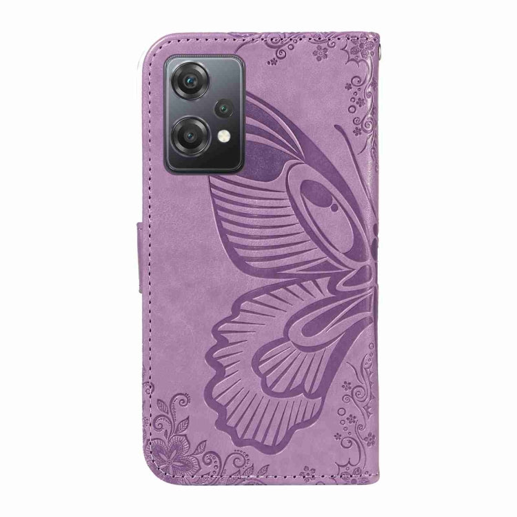 For OnePlus Nord CE 2 Lite / Realme 9 Pro Swallowtail Butterfly Embossed Leather Phone Case