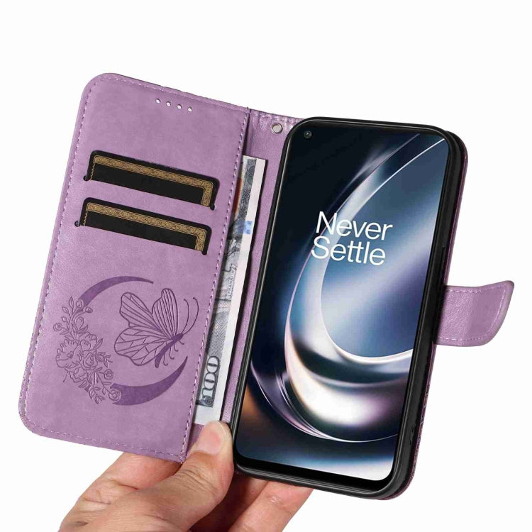 For OnePlus Nord CE 2 Lite / Realme 9 Pro Swallowtail Butterfly Embossed Leather Phone Case