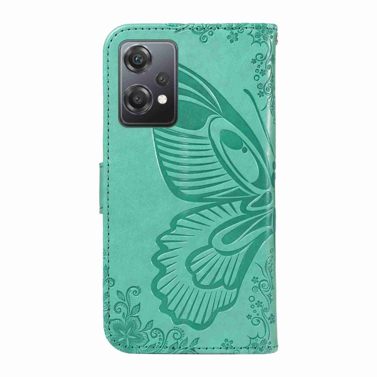 For OnePlus Nord CE 2 Lite / Realme 9 Pro Swallowtail Butterfly Embossed Leather Phone Case