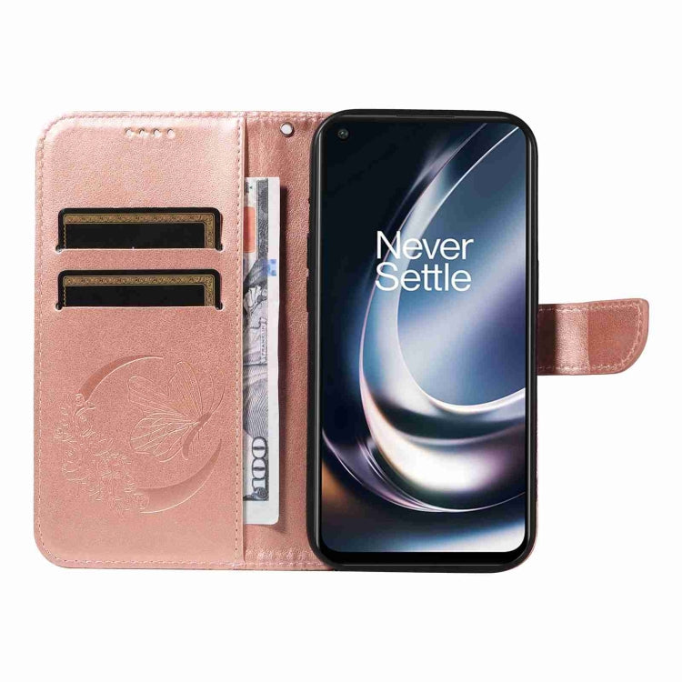 For OnePlus Nord CE 2 Lite / Realme 9 Pro Swallowtail Butterfly Embossed Leather Phone Case