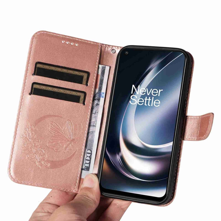 For OnePlus Nord CE 2 Lite / Realme 9 Pro Swallowtail Butterfly Embossed Leather Phone Case