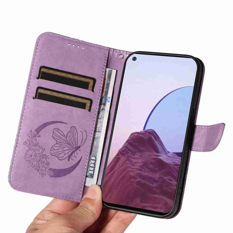 For OnePlus Nord N20 5G / OPPO A96 5G Swallowtail Butterfly Embossed Leather Phone Case