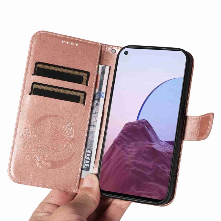For OnePlus Nord N20 5G / OPPO A96 5G Swallowtail Butterfly Embossed Leather Phone Case