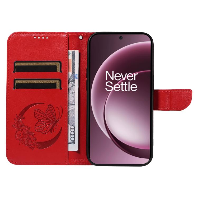 For OnePlus 15 Swallowtail Butterfly Embossed Leather Phone Case