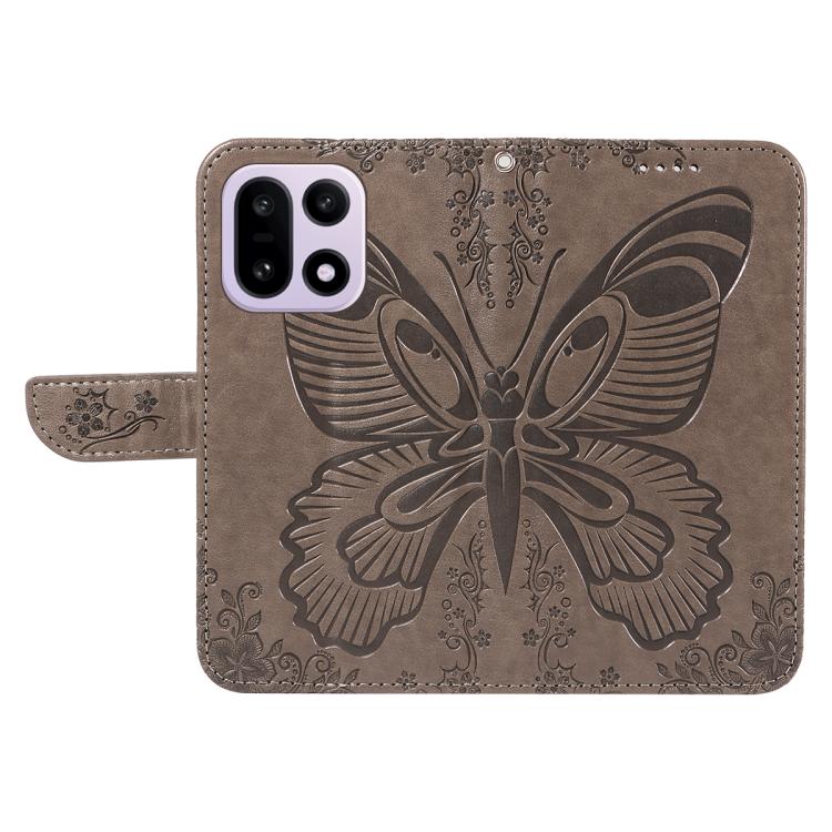 For OnePlus 15 Swallowtail Butterfly Embossed Leather Phone Case