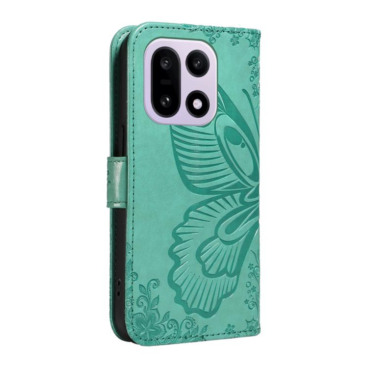 For OnePlus 15 Swallowtail Butterfly Embossed Leather Phone Case