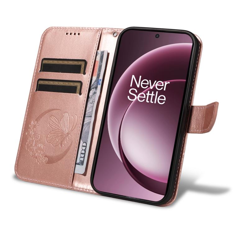 For OnePlus 15 Swallowtail Butterfly Embossed Leather Phone Case