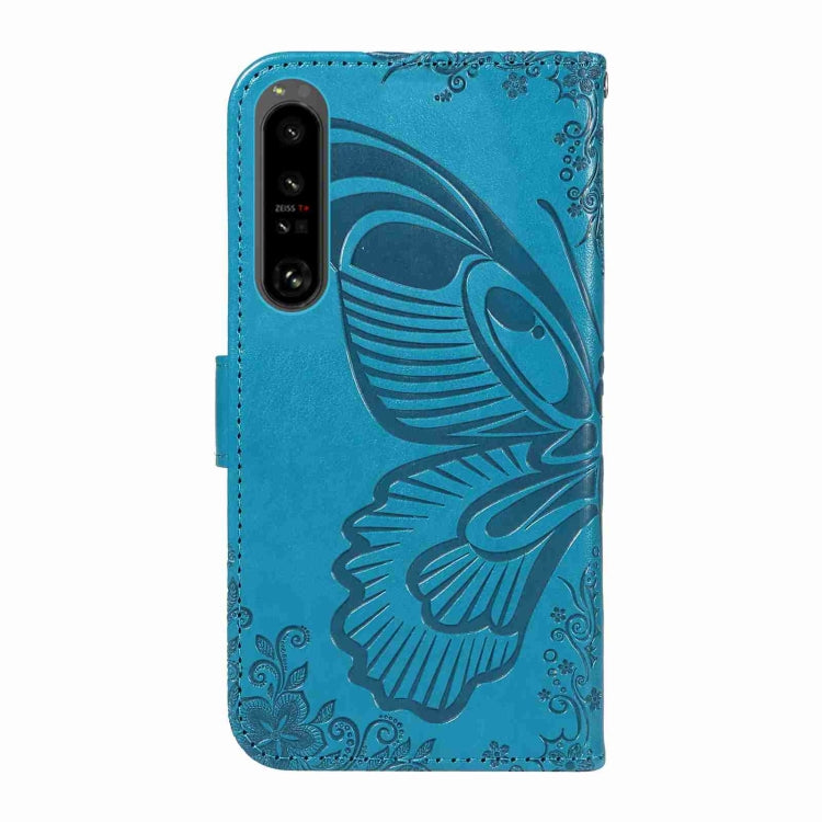 For Sony Xperia 1 IV Swallowtail Butterfly Embossed Leather Phone Case