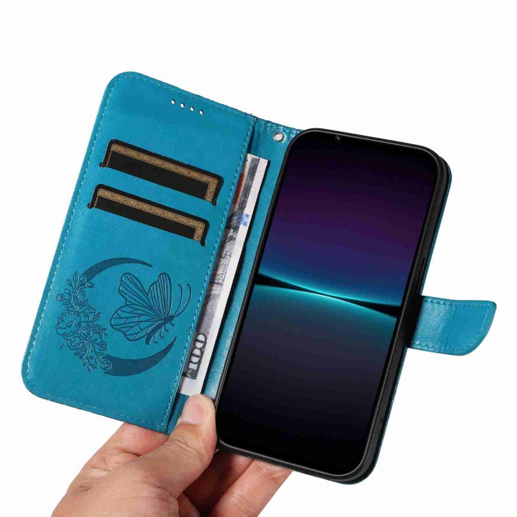 For Sony Xperia 1 IV Swallowtail Butterfly Embossed Leather Phone Case