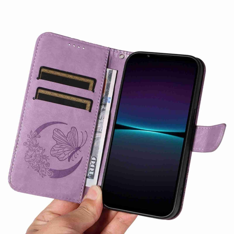 For Sony Xperia 1 IV Swallowtail Butterfly Embossed Leather Phone Case