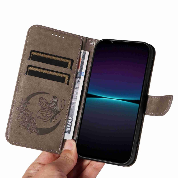 For Sony Xperia 1 IV Swallowtail Butterfly Embossed Leather Phone Case