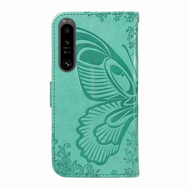 For Sony Xperia 1 IV Swallowtail Butterfly Embossed Leather Phone Case