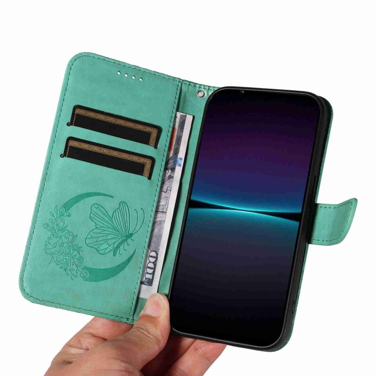 For Sony Xperia 1 IV Swallowtail Butterfly Embossed Leather Phone Case