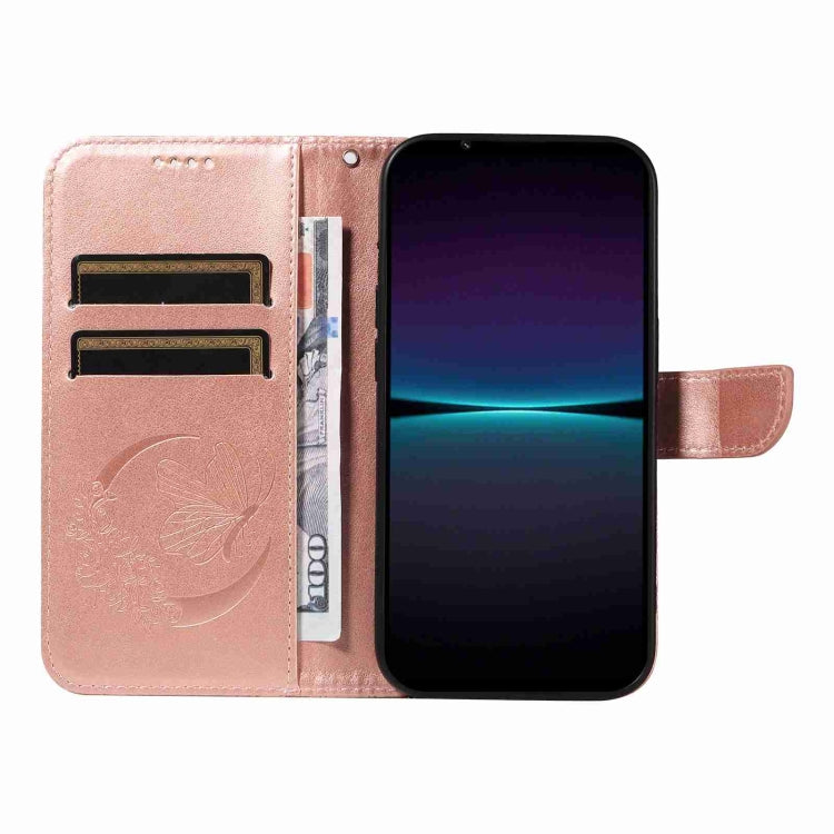For Sony Xperia 1 IV Swallowtail Butterfly Embossed Leather Phone Case