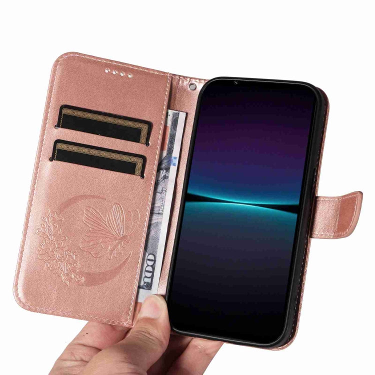 For Sony Xperia 1 IV Swallowtail Butterfly Embossed Leather Phone Case