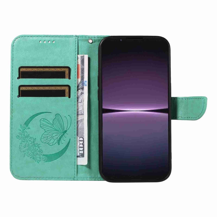 For Sony Xperia 1 V Swallowtail Butterfly Embossed Leather Phone Case