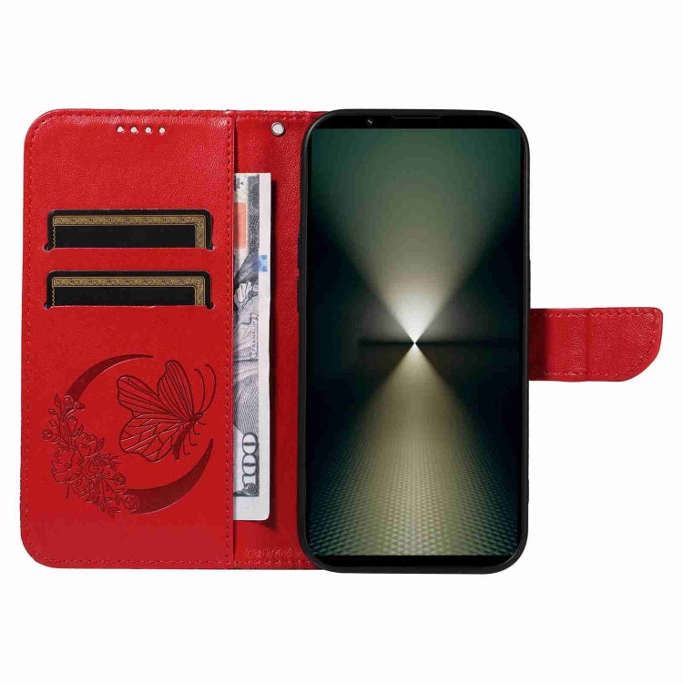 For Sony Xperia 1 VI 2024 Swallowtail Butterfly Embossed Leather Phone Case