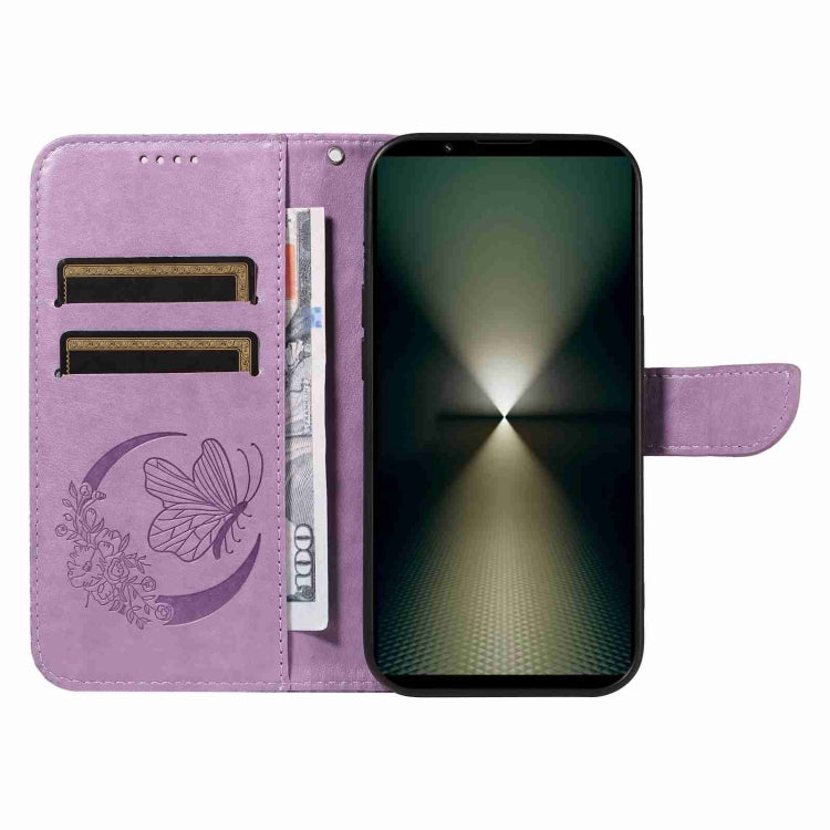 For Sony Xperia 1 VI 2024 Swallowtail Butterfly Embossed Leather Phone Case