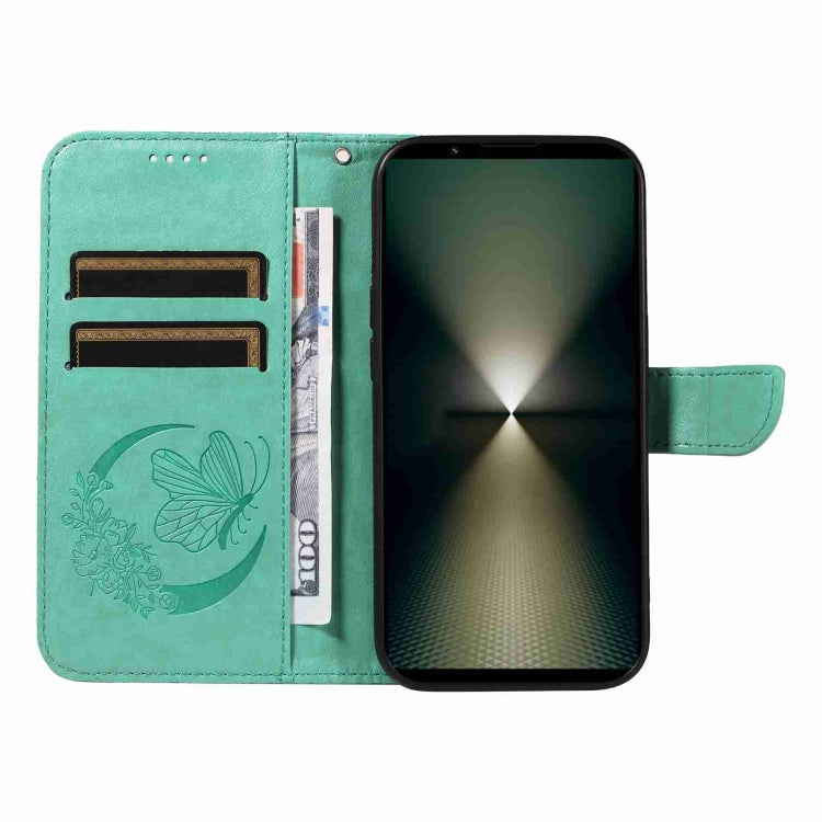 For Sony Xperia 1 VI 2024 Swallowtail Butterfly Embossed Leather Phone Case