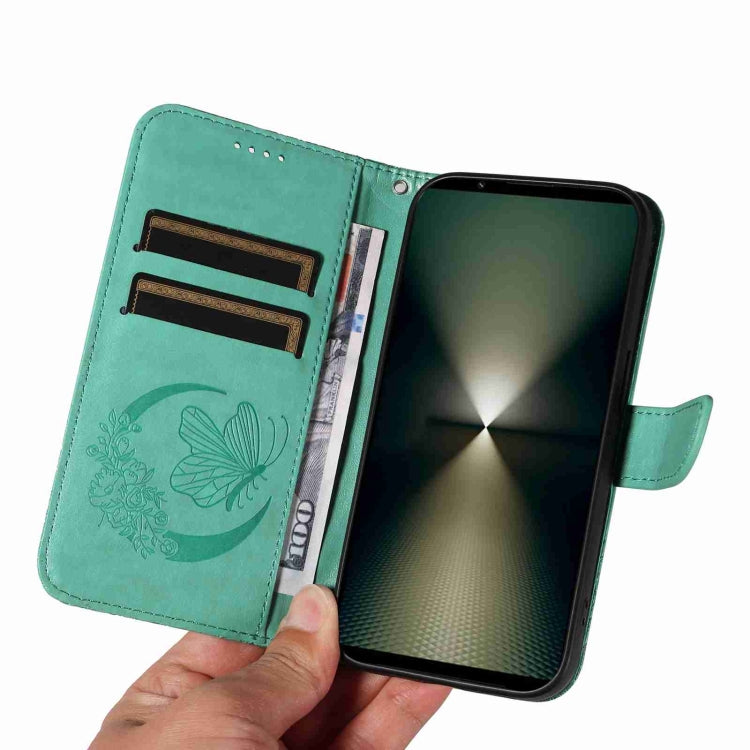 For Sony Xperia 1 VI 2024 Swallowtail Butterfly Embossed Leather Phone Case